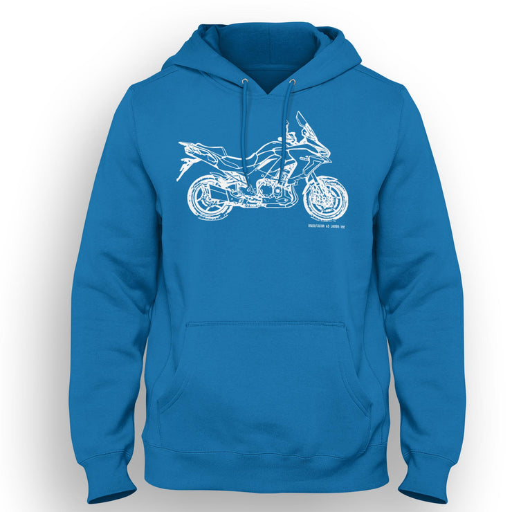 JL Illustration For A Kawasaki Versys 1000 2019 Motorbike Fan Hoodie