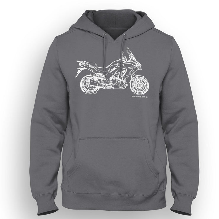 JL Illustration For A Kawasaki Versys 1000 2019 Motorbike Fan Hoodie