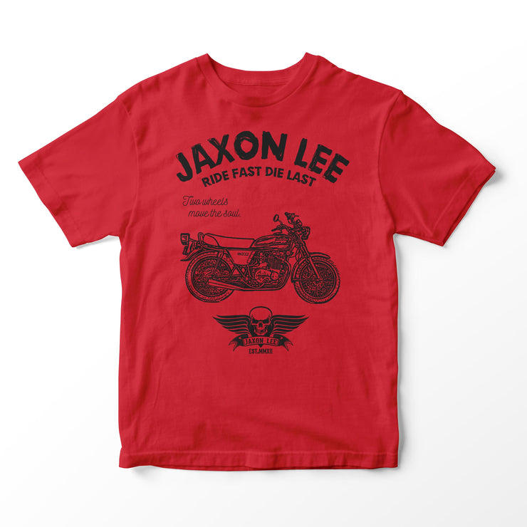 JL Ride Illustration for a Kawasaki Z400 Motorbike fan T-shirt