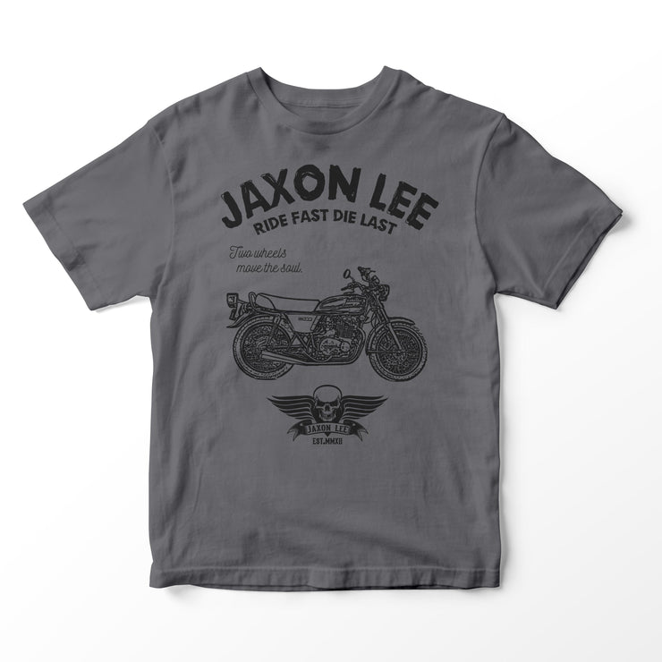 JL Ride Illustration for a Kawasaki Z400 Motorbike fan T-shirt