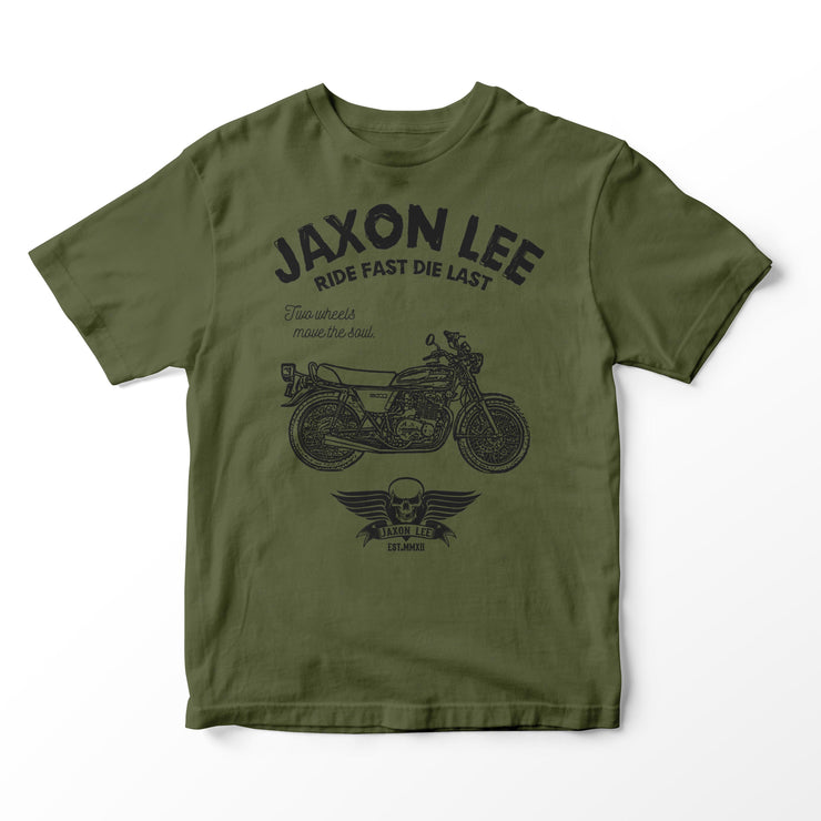 JL Ride Illustration for a Kawasaki Z400 Motorbike fan T-shirt