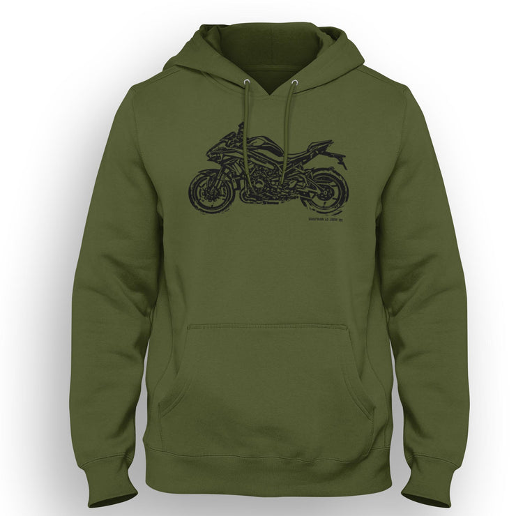 JL Illustration For A Kawasaki Z H2 Motorbike Fan Hoodie