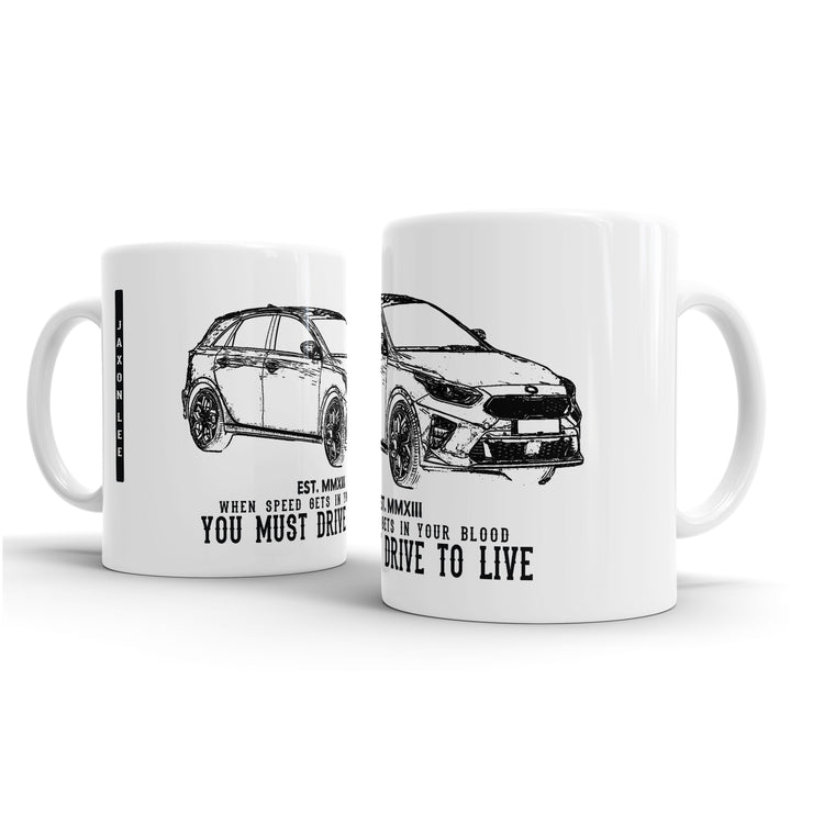 JL Illustration For A KIA Ceed Motorcar Fan – Gift Mug