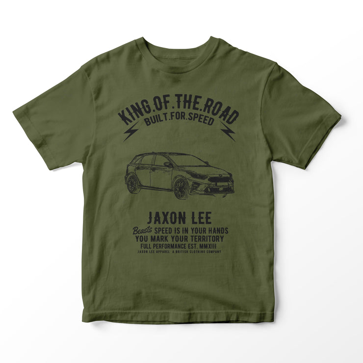 JL King Illustration for a KIA Ceed Motorcar fan T-shirt