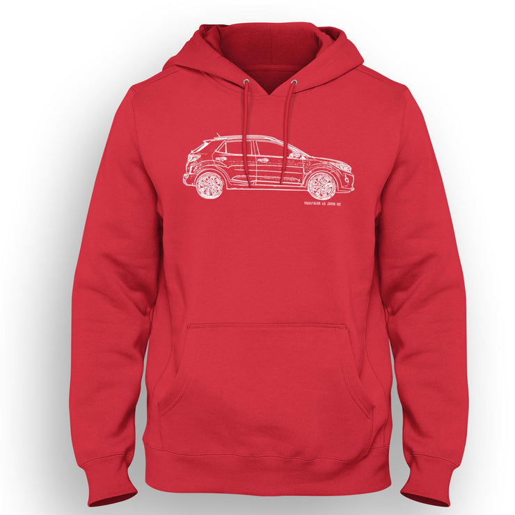 JL Illustration For A Kia Stonic Motorbike Fan Hoodie