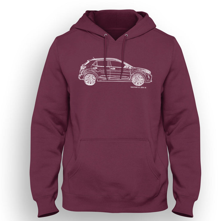 JL Illustration For A Kia Stonic Motorbike Fan Hoodie