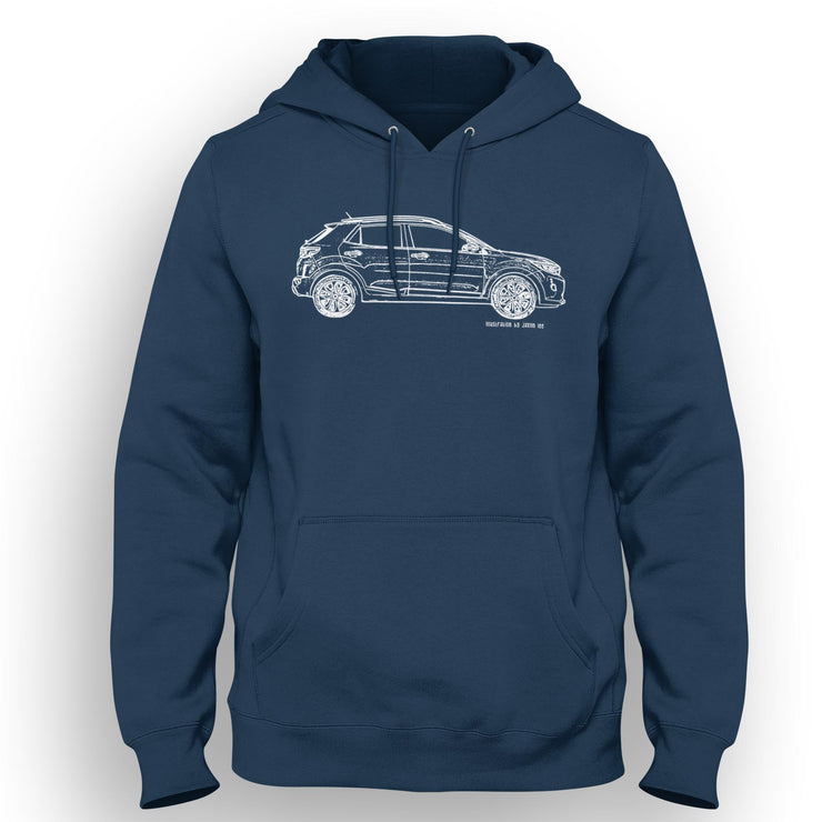 JL Illustration For A Kia Stonic Motorbike Fan Hoodie
