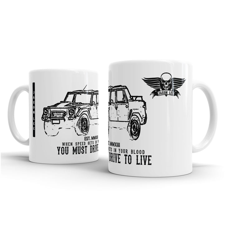 JL Illustration For A Lambo LM002 Motorcar Fan – Gift Mug