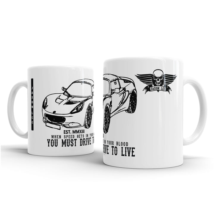 JL Illustration For A Lotus Elise Motorcar Fan – Gift Mug