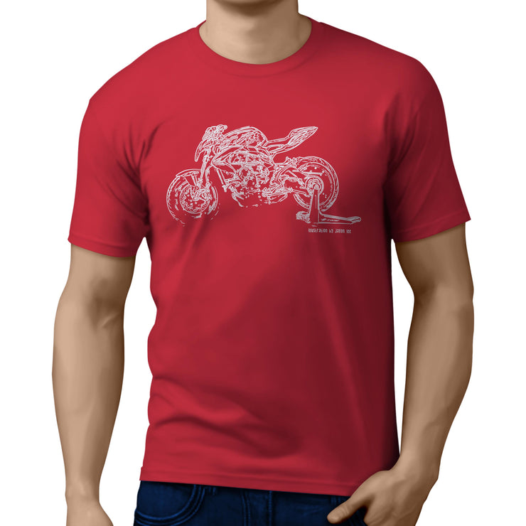 JL Illustration For A MV Agusta Brutale 800RR 2017 Motorbike Fan T-shirt