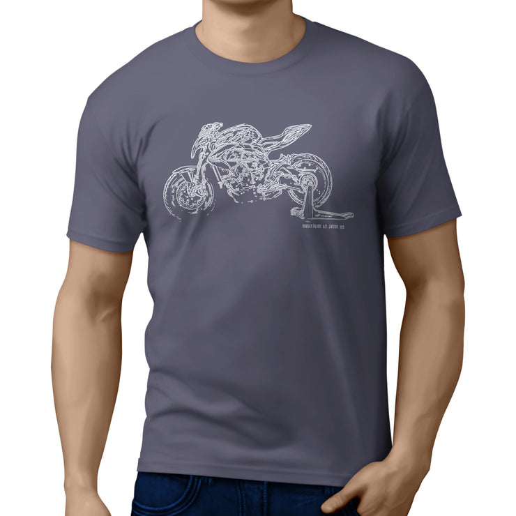 JL Illustration For A MV Agusta Brutale 800RR 2017 Motorbike Fan T-shirt