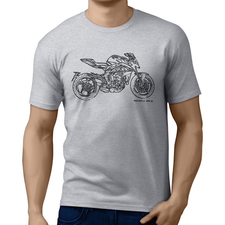 JL Illustration For A MV Agusta Brutale 800 2016 Motorbike Fan T-shirt