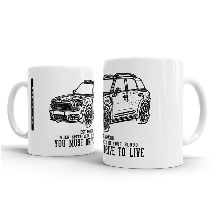 JL Illustration For A Mini Countryman Motorcar Fan – Gift Mug