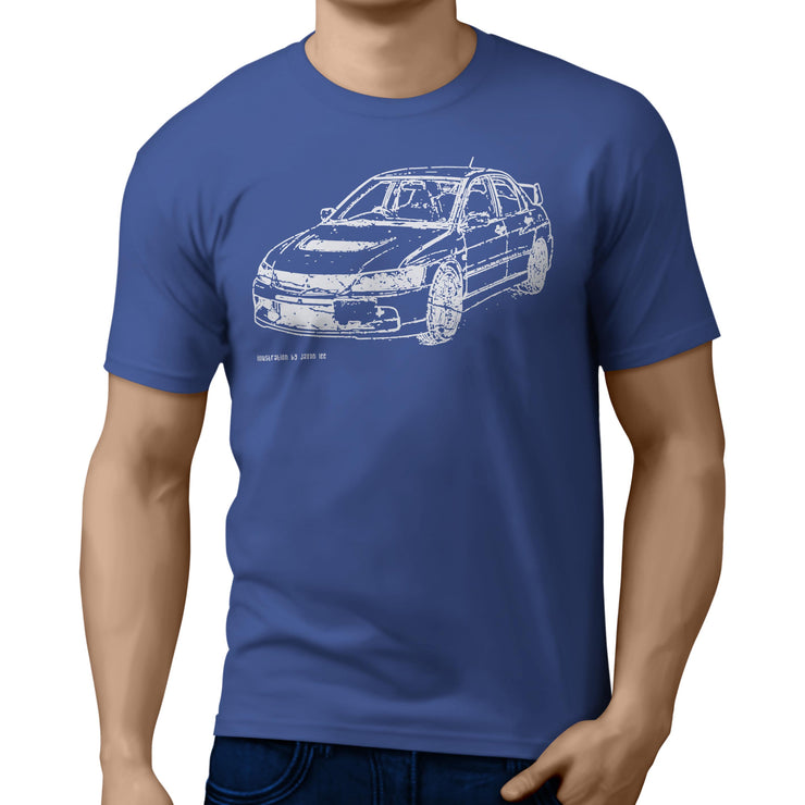 JL Illustration For A Mitsubishi Evo IX Motorcar Fan T-shirt