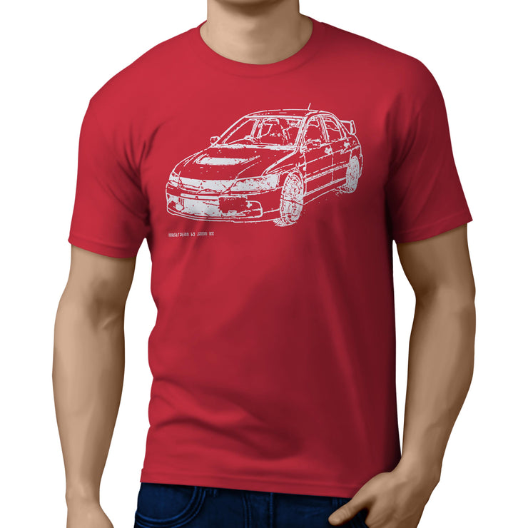 JL Illustration For A Mitsubishi Evo IX Motorcar Fan T-shirt