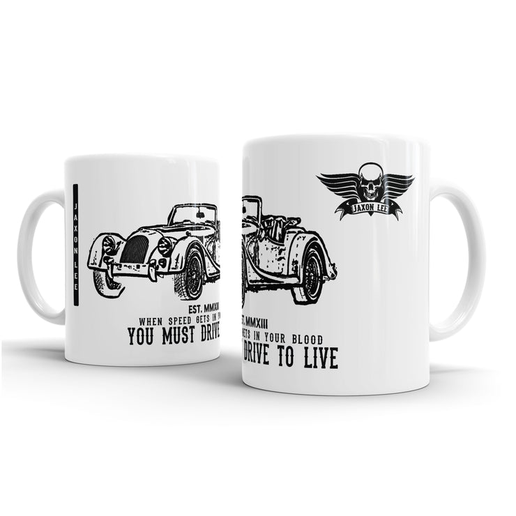 JL Illustration For A Morgan V6 Roadster Motorcar Fan – Gift Mug