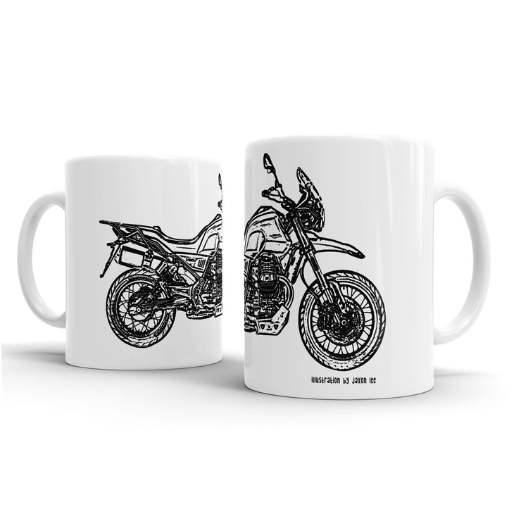 JL Illustration For A Moto Guzzi V85 TT Motorbike Fan – Gift Mug