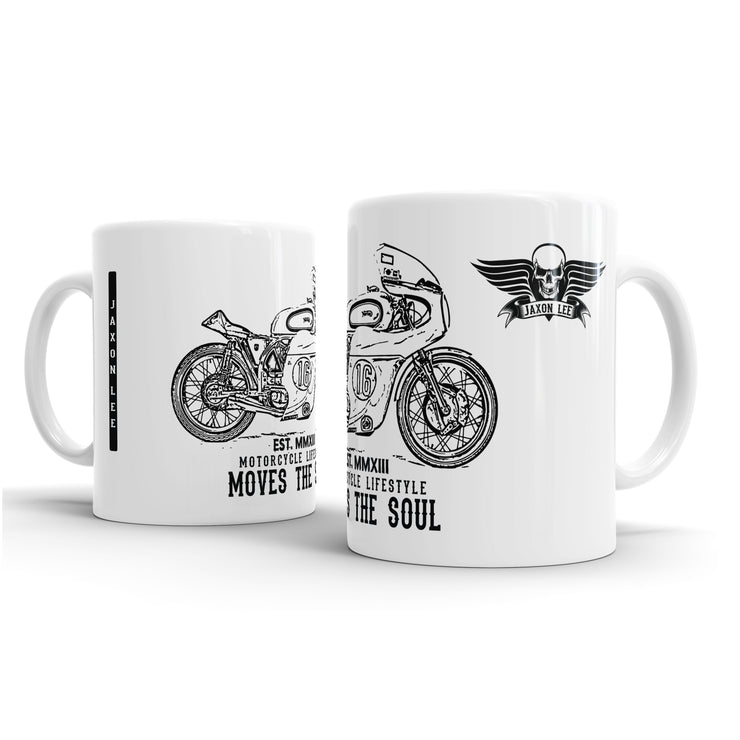 JL Illustration For A Norton Manx Motorbike Fan – Gift Mug