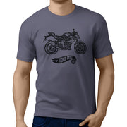 RH Simple Art Tee aimed at fans of Kawasaki Z125 Motorbike Fan T-shirt