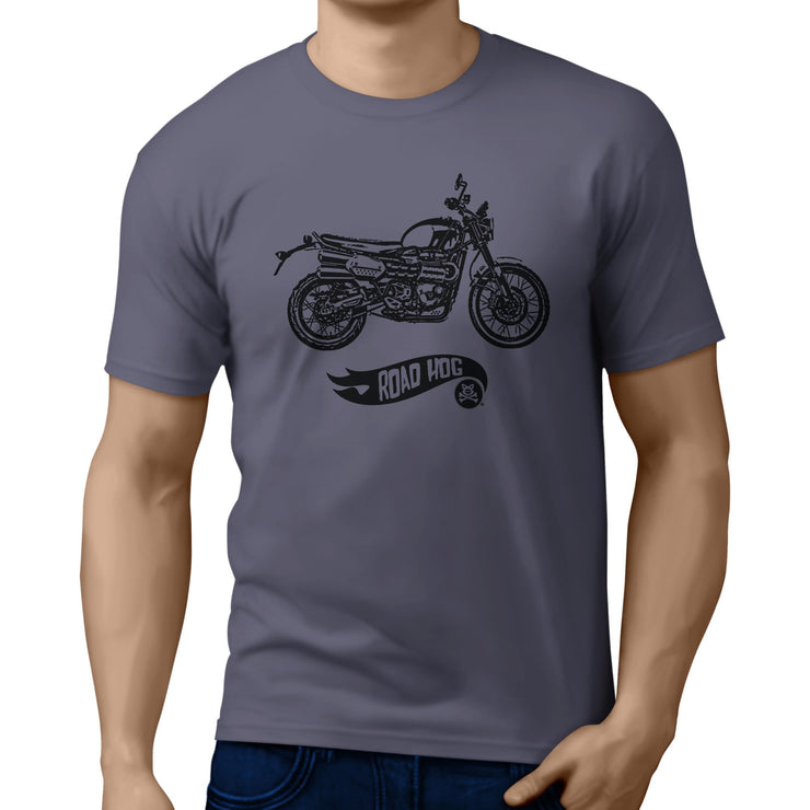 RH Simple Illustration For A Triumph Scrambler 1200 XC Motorbike Fan T-shirt