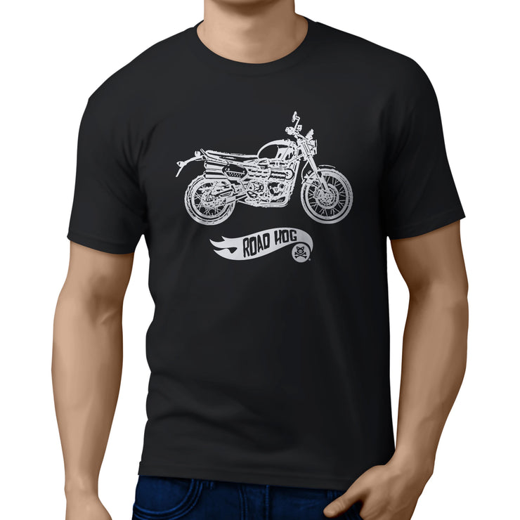RH Simple Illustration For A Triumph Scrambler 1200 XC Motorbike Fan T-shirt