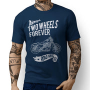 RH Forever Art Tee aimed at fans of Harley Davidson Iron 883 Motorbike