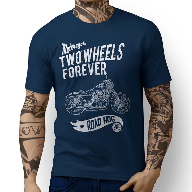 RH Forever Art Tee aimed at fans of Harley Davidson Iron 883 Motorbike