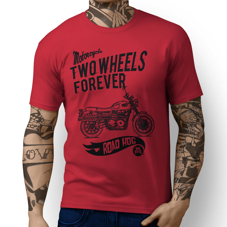 RH Forever Art Tee aimed at fans of Triumph Scrambler 2016 Motorbike