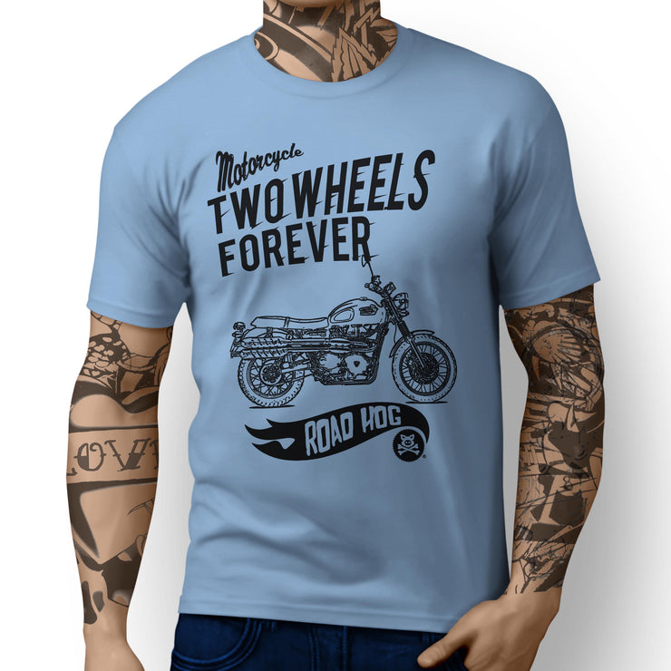 RH Forever Art Tee aimed at fans of Triumph Scrambler 2016 Motorbike