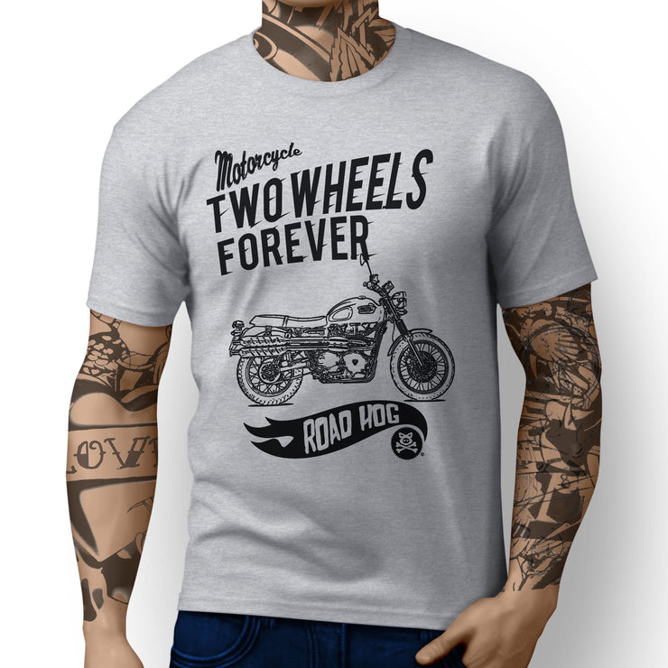 RH Forever Art Tee aimed at fans of Triumph Scrambler 2016 Motorbike