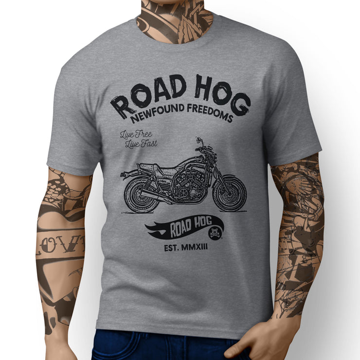 RH Freedom Illustration For A Yamaha VMAX 1200 Original Motorbike Fan T-shirt