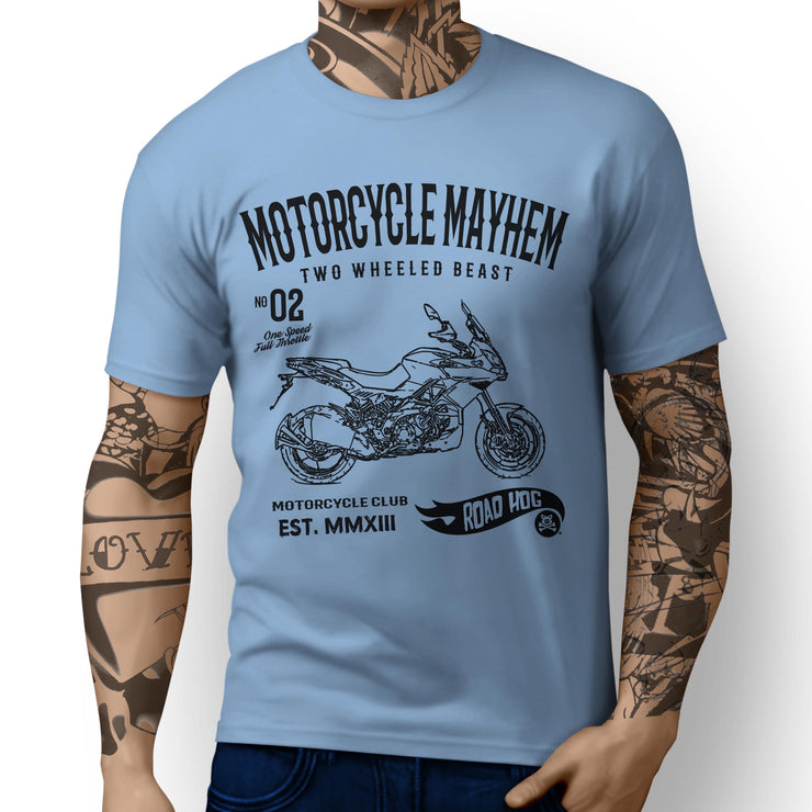 RH Illustration for a Mayhem Aprilia Caponord 1200 2013 Motorbike fan T-shirt