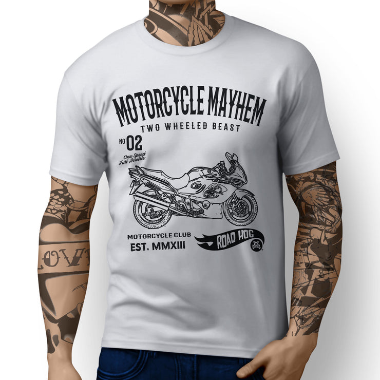 RH Mayhem Illustration For A Suzuki Katana GSX 750F 2007 Motorbike Fan T-shirt