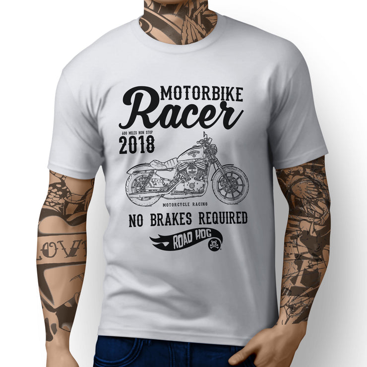 RH Racer Art Tee aimed at fans of Harley Davidson Iron 883 Motorbike