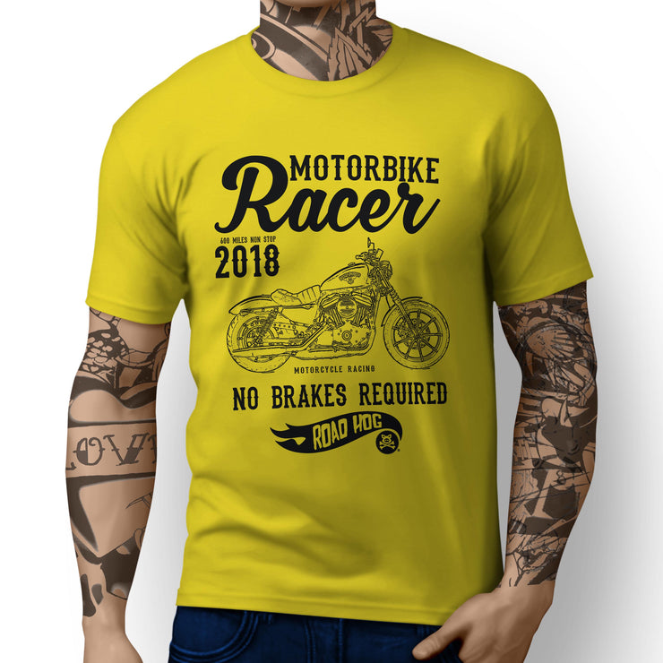 RH Racer Art Tee aimed at fans of Harley Davidson Iron 883 Motorbike