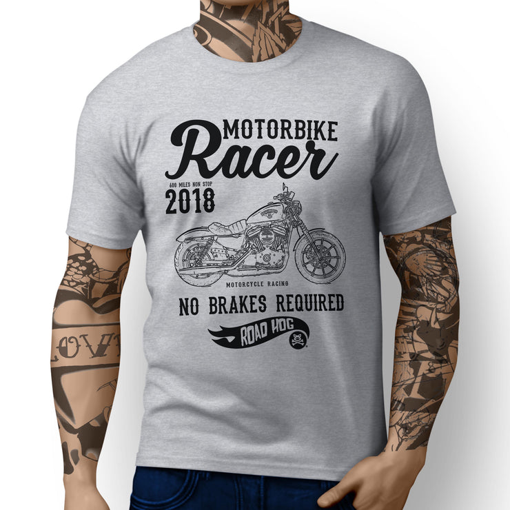 RH Racer Art Tee aimed at fans of Harley Davidson Iron 883 Motorbike