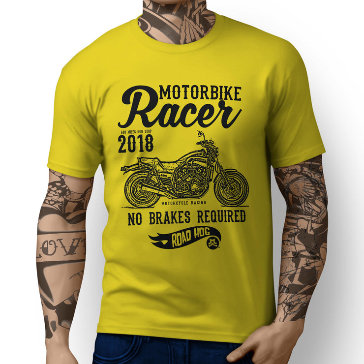 RH Racer Illustration For A Yamaha VMAX 1200 Original Motorbike Fan T-shirt