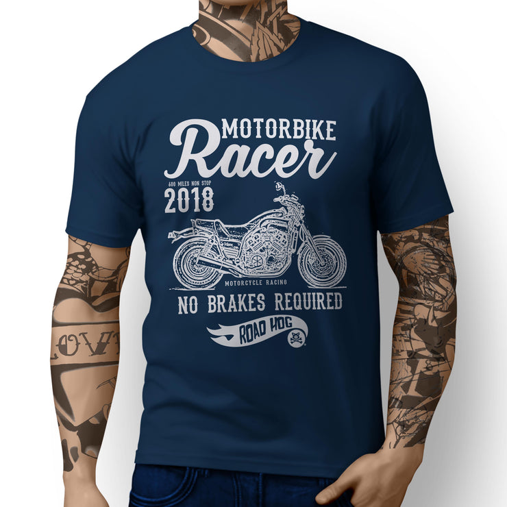 RH Racer Illustration For A Yamaha VMAX 1200 Original Motorbike Fan T-shirt