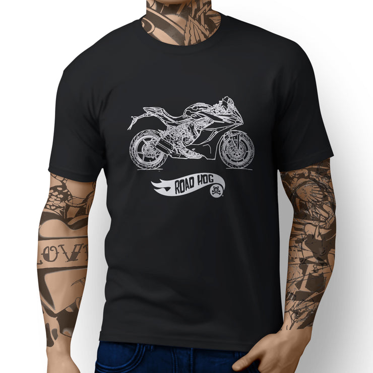 RH Simple Illustration For A Ducati SuperSport S 2017 Motorbike Fan T-shirt