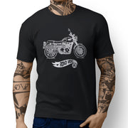 RH Simple Art Tee aimed at fans of Triumph Scrambler 2016 Motorbike