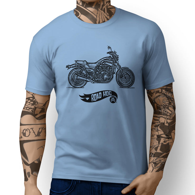 RH Simple Illustration For A Yamaha VMAX 1200 Original Motorbike Fan T-shirt