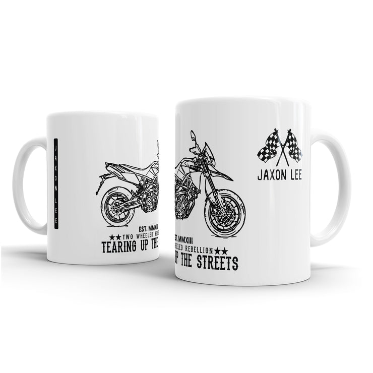 JL Illustration for a Aprilia Dorsoduro 750 Motorbike fan – Gift Mug