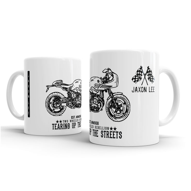 JL Illustration For A BMW RnineT Racer 2017 Motorbike Fan – Gift Mug