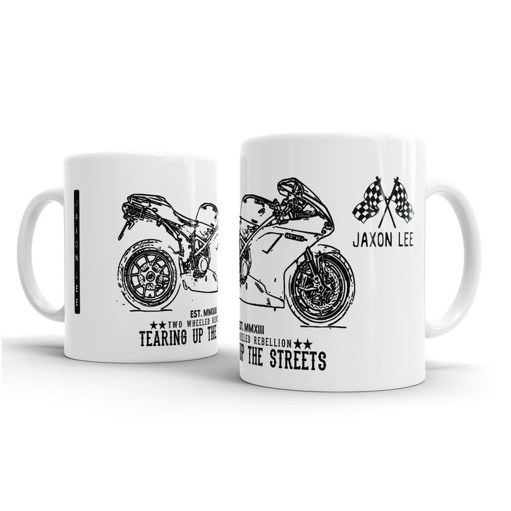 JL Illustration For A Ducati 1098R Motorbike Fan – Gift Mug