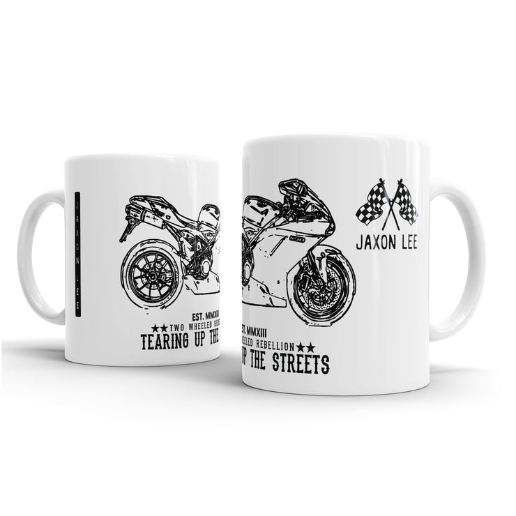 JL Illustration For A Ducati 1198 Motorbike Fan – Gift Mug