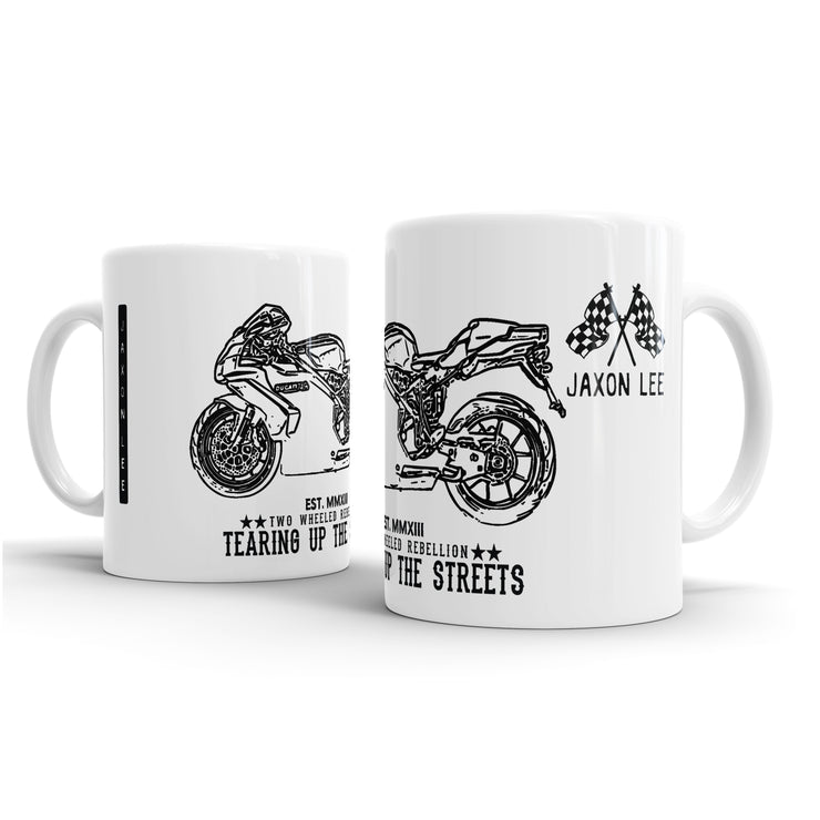 JL Illustration For A Ducati 749S Motorbike Fan - Gift Mug