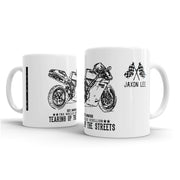 JL Illustration For A Ducati 996R Motorbike Fan – Gift Mug