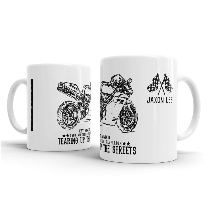 JL Illustration For A Ducati 996R Motorbike Fan – Gift Mug