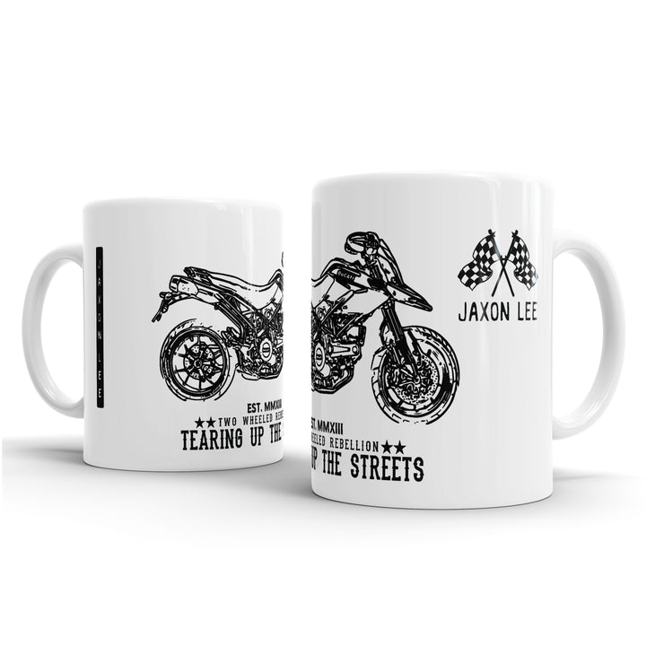 JL Illustration For A Ducati Hypermotard 796 Motorbike Fan – Gift Mug