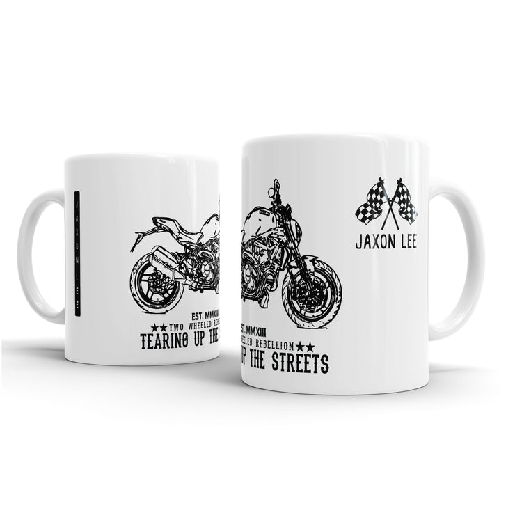 JL Illustration For A Ducati Monster 1200 Motorbike Fan – Gift Mug
